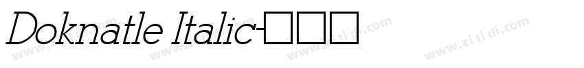 Doknatle Italic字体转换